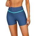 thumbnail image 1 of Alove Women Solid Swimming Trunks Swimming Shorts High Waisted Swim Shorts Tankini Bottoms, 1 of 6