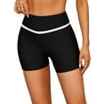 thumbnail image 1 of Alove Women Solid Swimming Trunks Swimming Shorts High Waisted Swim Shorts Tankini Bottoms, 1 of 7