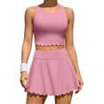 thumbnail image 1 of Alove Women Tennis Skirt 2 Piece Sports Sets Athletic Workout Dress with Shorts and Pockets Badminton Skirt Top and Skirt, 1 of 8