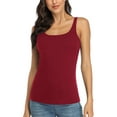 thumbnail image 1 of Alove Women's Cotton UnderShirts Wider Sleeve Tank Top Built-in Bra, 1 of 6