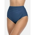 thumbnail image 1 of Alove Women's High Waisted Tummy Control Bikini Bottoms Ruched Sexy Swimsuit Bottoms, 1 of 6