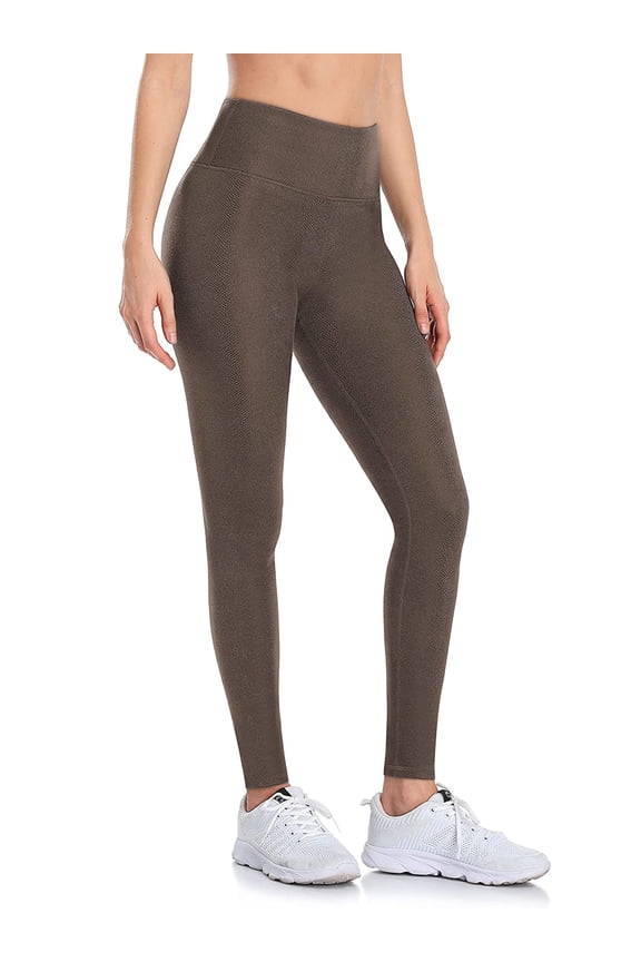 Women's Ribbed High Waisted Yoga Pants Thick Fleece Lining Thermal Legging