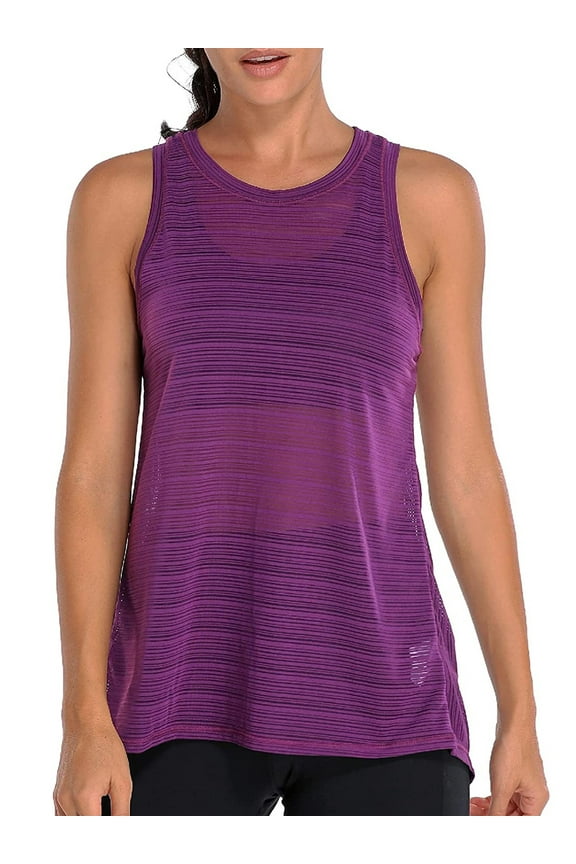 Women's Split Back Loose Sport Camisole Quick Dry Yoga Tank Top