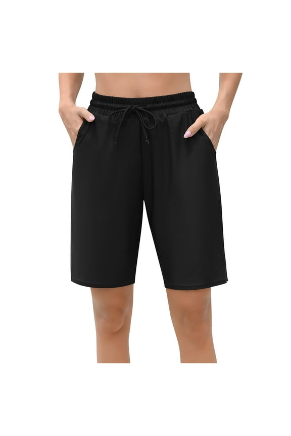 Women's Swimming Trunks Drawstring Board Shorts Fifth Swim Bottom for Women Bandeau Shorts