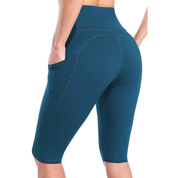 Alove Women's Yoga Boyleg High Waist Shorts Athletic Stretchy Running Pants