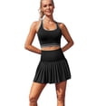 thumbnail image 1 of Alove Womens 2 Pieces Solid Tennis Skirts Building in Short High Waisted Pleated Skirt Sets Seamless Colorblock Golf Outfits Top and Skirt, 1 of 8
