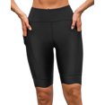 thumbnail image 1 of Alove Womens Solid 5" Regular Swim Shorts Wave Edge Swimming Bottom with Two Pockets Side, 1 of 6