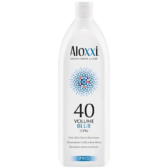 Aloxxi Pro 40 Volume 12% Blue H2O2 Blue Creme Developer 33.8 Ounce 1000 Millilit