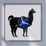 Alpaca 12 Inch Vinyl Record Wall Clock - Silent, Creative, and Unique Clock for Living Room, Entryway, or Bedroom Decor - Perfect Gift Idea12 inchs B without LED