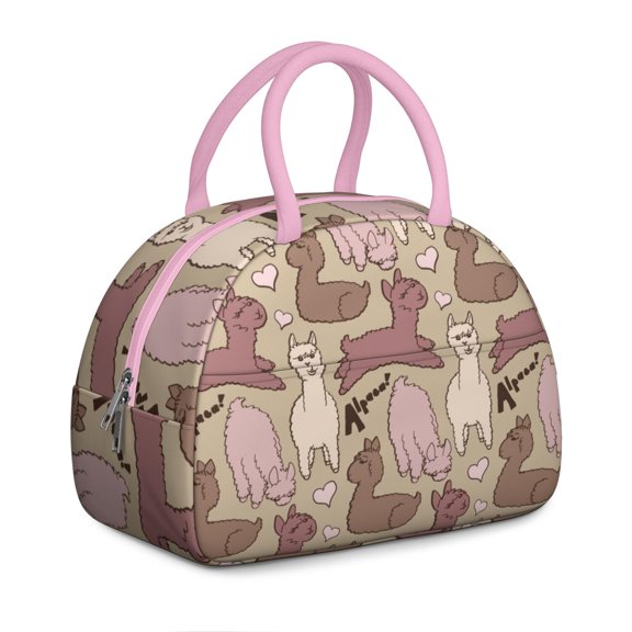 Alpaca Cartoon Lunch Box – Insulated Reusable Cooler Bag, Thermal Function for Office, Travel & Weekend Beach Parties (Funny & Stylish)