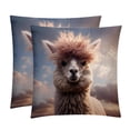 thumbnail image 1 of Alpaca Chair Pillow Covers Set with Velvet Material, Unique Patterns, 16x16, 18x18, 20x20 Inches, 2 Items Included for Throw Pillows, Pillow Inserts, 1 of 6