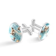 thumbnail image 1 of Alpaca Dapper Stainless Steel Shirt Cufflinks Set for Formal Attire - for Weddings and Business Meetings, 1 of 6