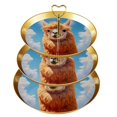 thumbnail image 1 of Alpaca Elegant Plastic Disc Dessert Table Cake Stand with Iron Pillars - 32cm Height - 21cm/24cm/27cm Plates, 1 of 6
