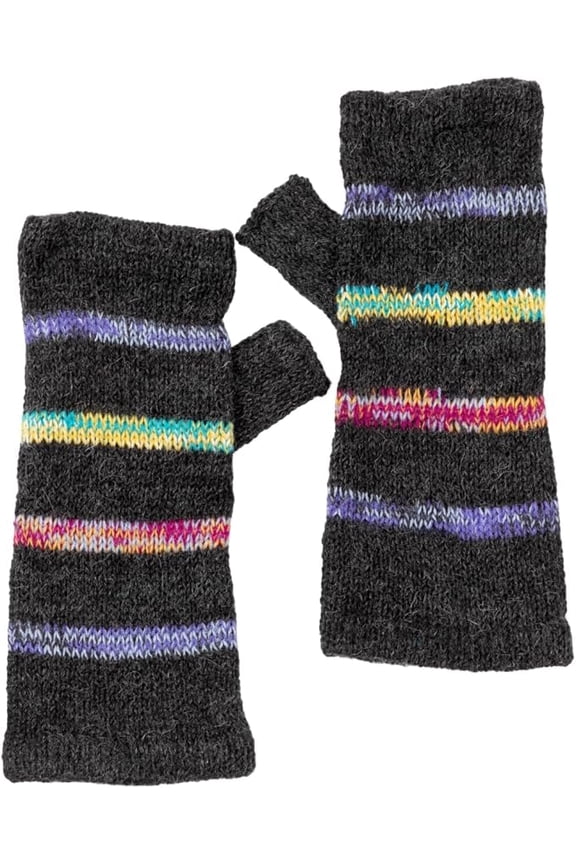 Alpaca Fingerless Mittens Gloves for Women 100% Super Soft Alpaca Fiber Handmade Fair Trade Typing Texting Gloves