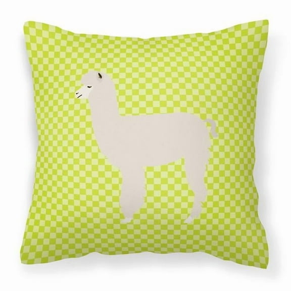 Alpaca Green Fabric Decorative Pillow