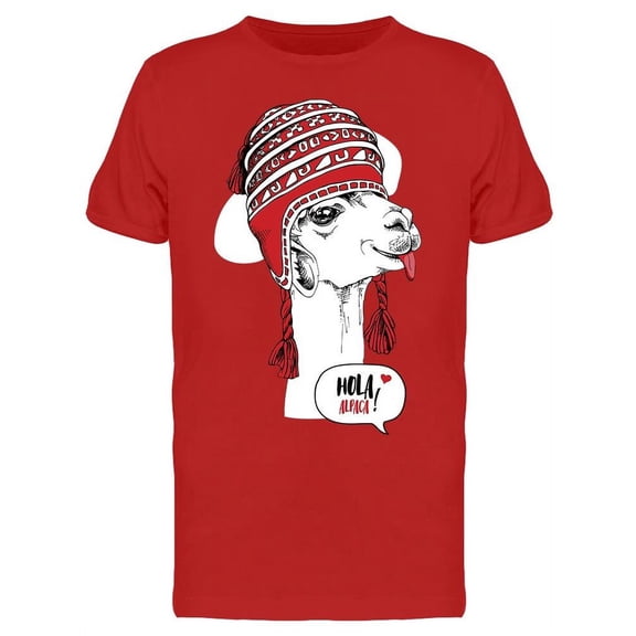 Alpaca: Hola T-Shirt Men -Image by Shutterstock, Male Large