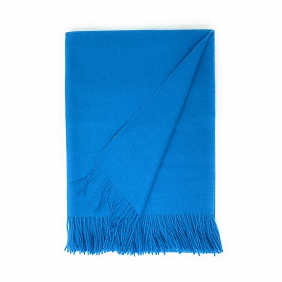 Alpaca Home - All Natural 100% Baby Alpaca Wool Classic Solid Throw Blanket - (Marina)