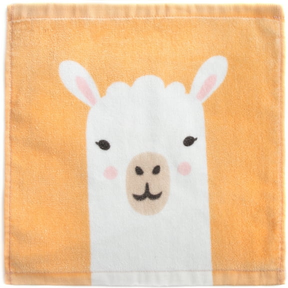 Alpaca Kids 2-Piece Bath Towel and Wash Cloth Set, Cotton, White, Your Zone