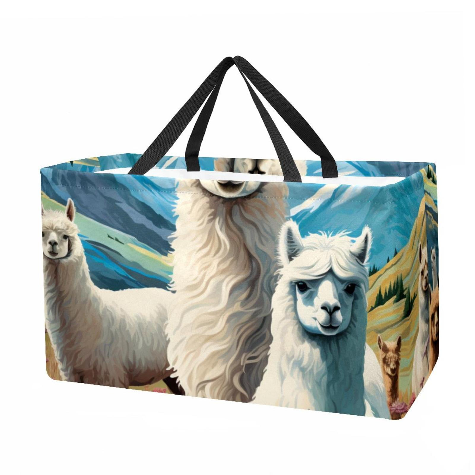 Visesunny Llama Cactus Laundry Hamper - Large Capacity, Water-Resistant Oxford Cloth, Foldable Basket For Bedroom, Bathroom - View #3