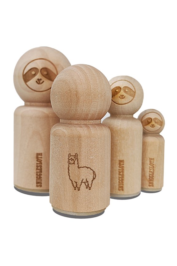 Alpaca Llama Full Body Rubber Stamp for Scrapbooking Crafting Stamping - Mini 1/2 Inch