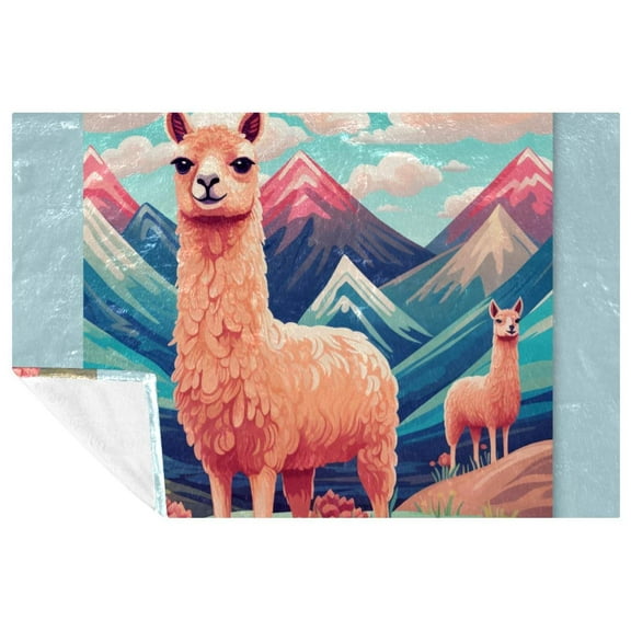 Alpaca Luxurious Microfiber Throw Blanket: Soft, Warm, and Lightweight - Perfect for Sofa, Bed, Couch, Office, or Camping
