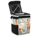 thumbnail image 1 of Alpaca Mini Trash Can Car Garbage Can Car Trash Can - Foldable with Lid, Leak-Proof, Hanging Storage Bag, 1 of 6