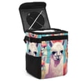 thumbnail image 1 of Alpaca Mini Trash Can for Car: Foldable with Lid, Leak-Proof and Hanging Storage Bag, 1 of 6