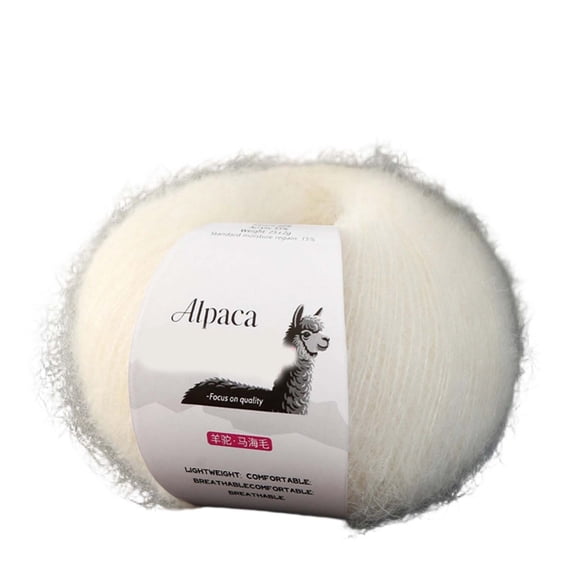 Alpaca Mohair Knitting Yarn - Soft Fluffy Wool Yarn For Handmade Crafts,Five-Strand Construction,suitable For Hand Knitting.
