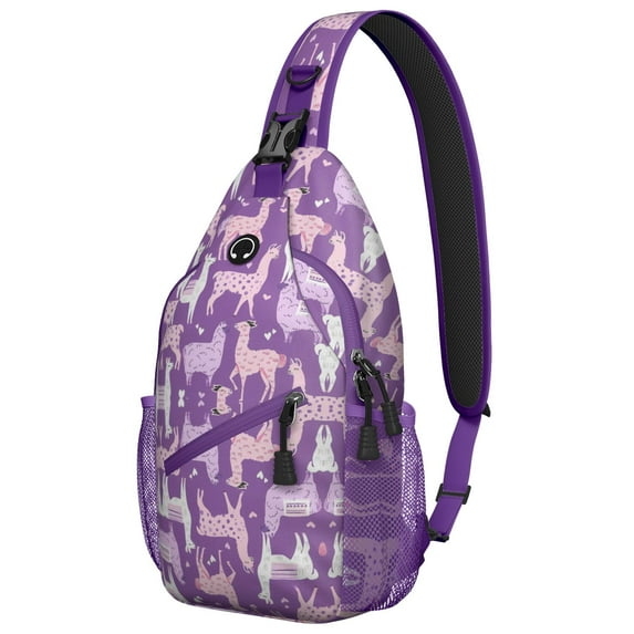 Alpaca Pattern Rolling Backpack Airport & Campus Mobility Hiking Backpack