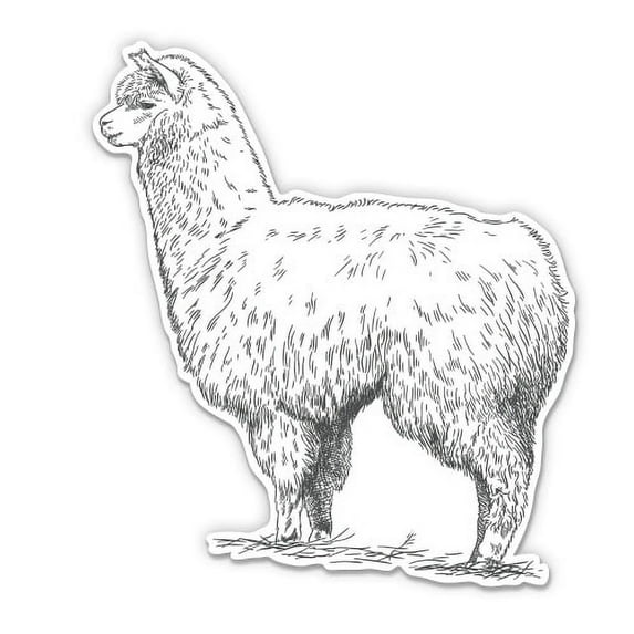 Alpaca Pretty - 5" Vinyl Sticker - For Car Laptop I-Pad - Waterproof Decal