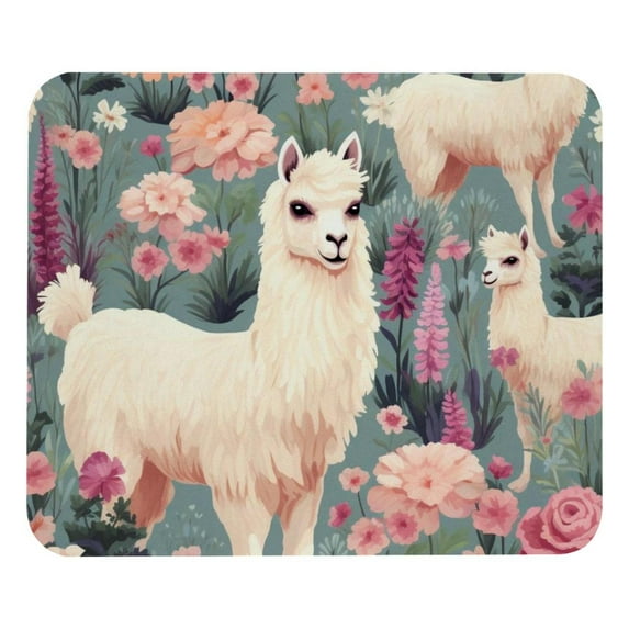 Alpaca Printed Non-Slip Rubber Bottom Gaming Mouse Pad 8.3x9.8 Inch Square Office and Gaming Mouse Mat