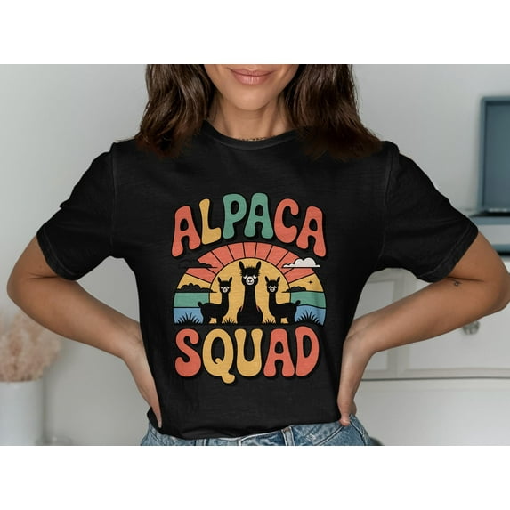 Alpaca Squad TShirt Alpaca Lovers Shirt Cute Alpaca Tee Funny Alpaca TShirt Animal TShirt Alpaca Group Tshirt Retro Design TShirt