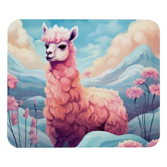 Alpaca Square Desk Pad Mouse Mat Gaming Mousepad, 8.3x9.8 Inch, Non-Slip Rubber Bottom, Printed, Suitable for Office and Gaming