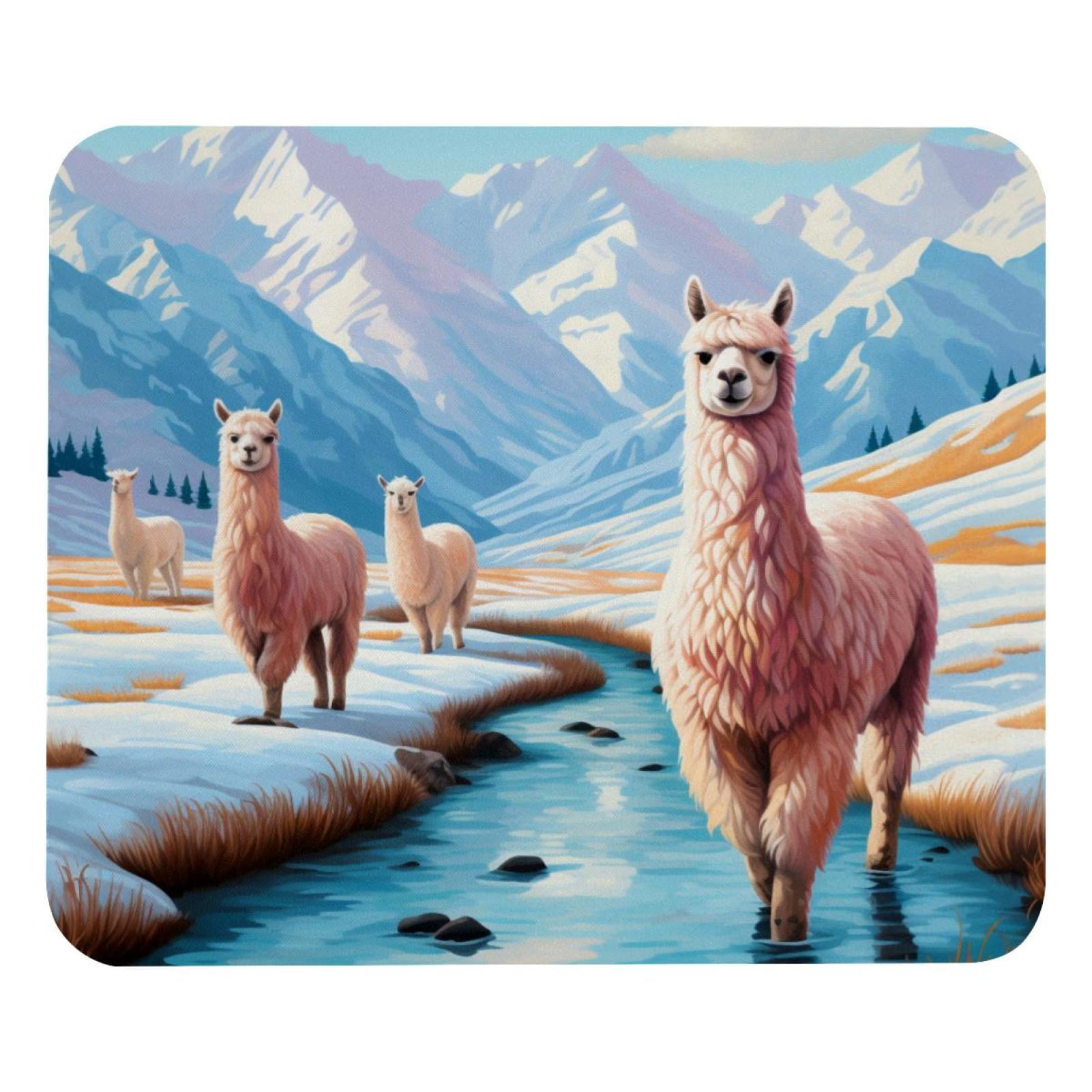 Funny Alpaca Rubber Gaming Mouse Pad - Custom Desk Mat For Office Or Gaming