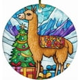 thumbnail image 1 of Alpaca Stained Glass Ornaments, Alpaca Ornament,Alpaca Christmas Tree Ornament, Alpaca Xmas Decorations e5g8yZ, 1 of 5