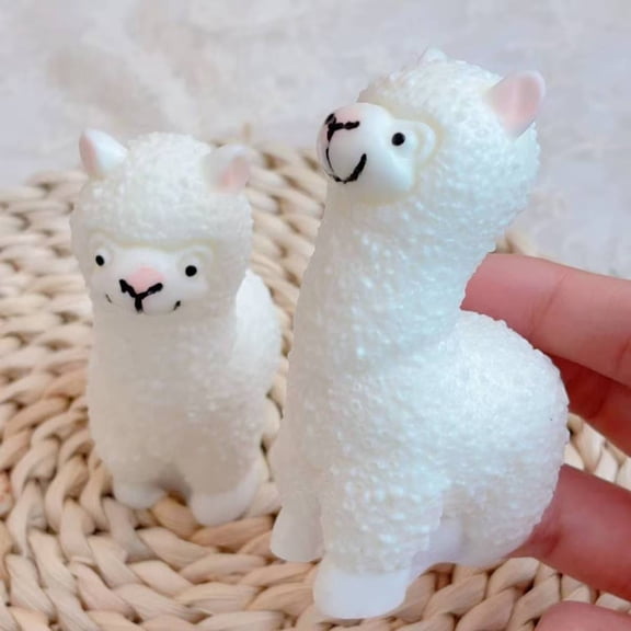 Alpaca Stress Balls for Adult, Mini Llama Fun Squeeze Fidget Balls, Cute Alpaca Party Favors for Easter Basket Stuffer Gift Birthday Party Office