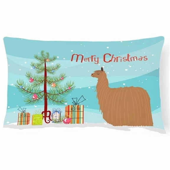 Alpaca Suri Christmas Canvas Fabric Decorative Pillow