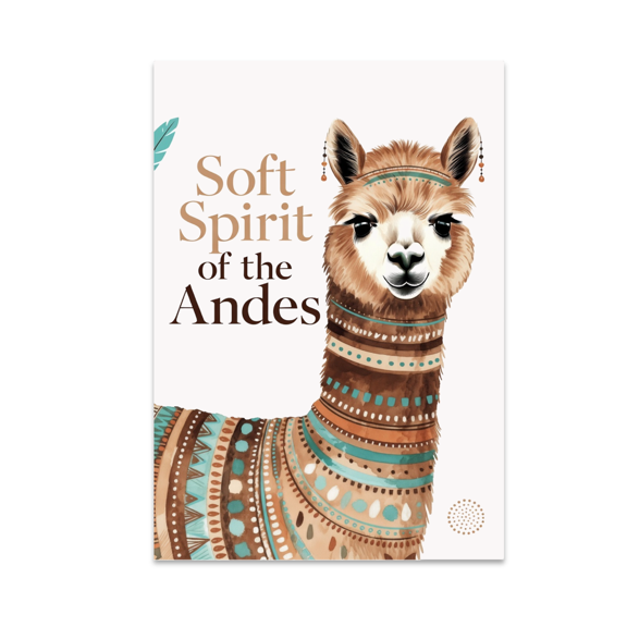 Alpaca Tranquil Wall Art - Bohemian Decor Enthusiast - 13x19 Poster Print