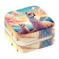 thumbnail image 1 of Alpaca Travel Portable Square Jewelry Box with Necklace Organizer, Earring Organizer, and Display Case - Ideal for Rings, Earrings, Necklaces, Bracelets, and More - Suitable for Girls and Women, 1 of 6
