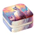 thumbnail image 1 of Alpaca Travel Portable Square Jewelry Display and Decorative Box with Bracelet Holder - Ideal for Rings, Earrings, Necklaces, Bracelets, and More - Suitable for Girls and Women, 1 of 6