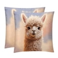 thumbnail image 1 of Alpaca Velvet Throw Pillows Set of 2 - Decorative Pillows with Unique Patterns for Sofa Couch Bed - Pillow Covers - Available in 16x16, 18x18, 20x20 Inches, 1 of 6