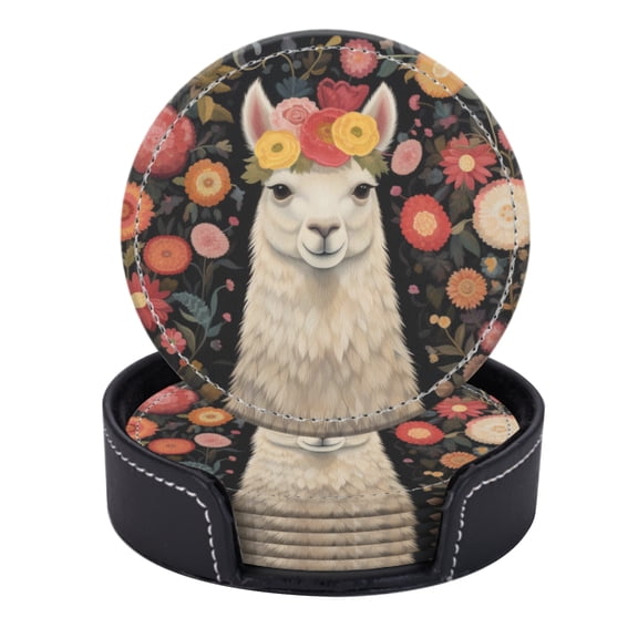 Alpaca Wearing Flowers In Hair