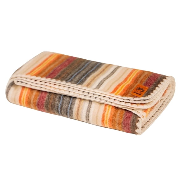 Alpakitas Alpaca Blend Queen Size Throw Blanket, 87 x 64 in, White and Brown