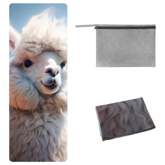 Alpaca Yoga Blanket with Storage Bag, 72.8"x26.8" - Suitable for Yoga, Pilates, Fitness - Hot Yoga Towel and Yoga Towels Included