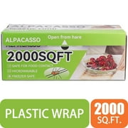 Alpacasso Plastic Food Wrap with Slide Cutter and Bpa-Free Cling wrap 12IN×2000FT