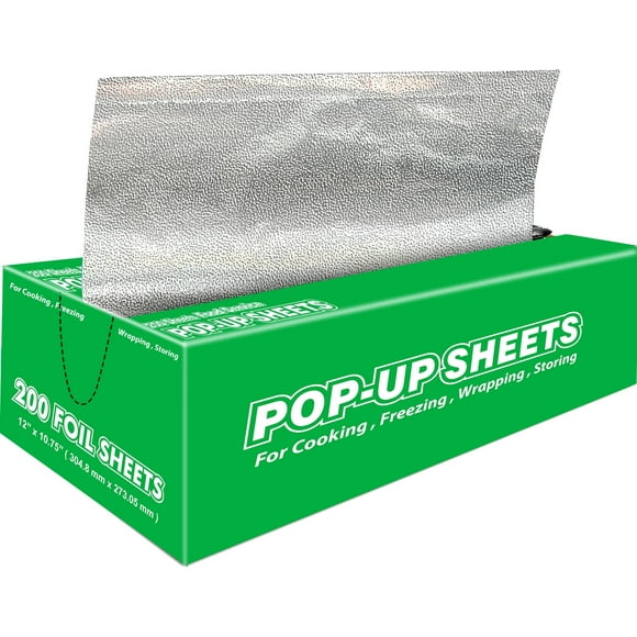 Alpacasso Pre-Cut Aluminum Foil Sheets,12x10.75 Inches,200 Sheets