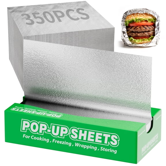 Alpacasso Pre-Cut Aluminum Foil Sheets,12x10.75 Inches,350 Sheets