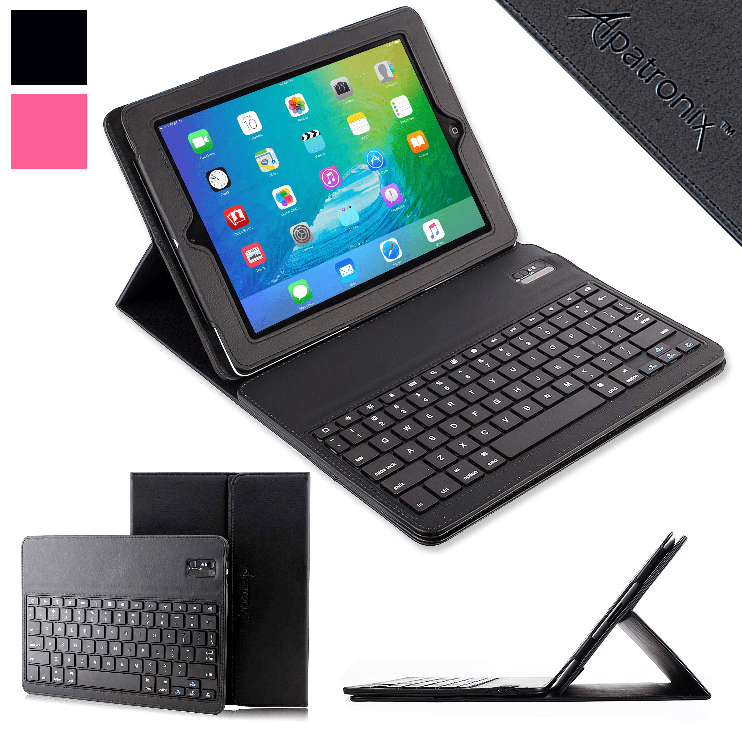 Alpatronix KX101 Bluetooth® Keyboard Case for iPad Mini 1, 2, 3, 4