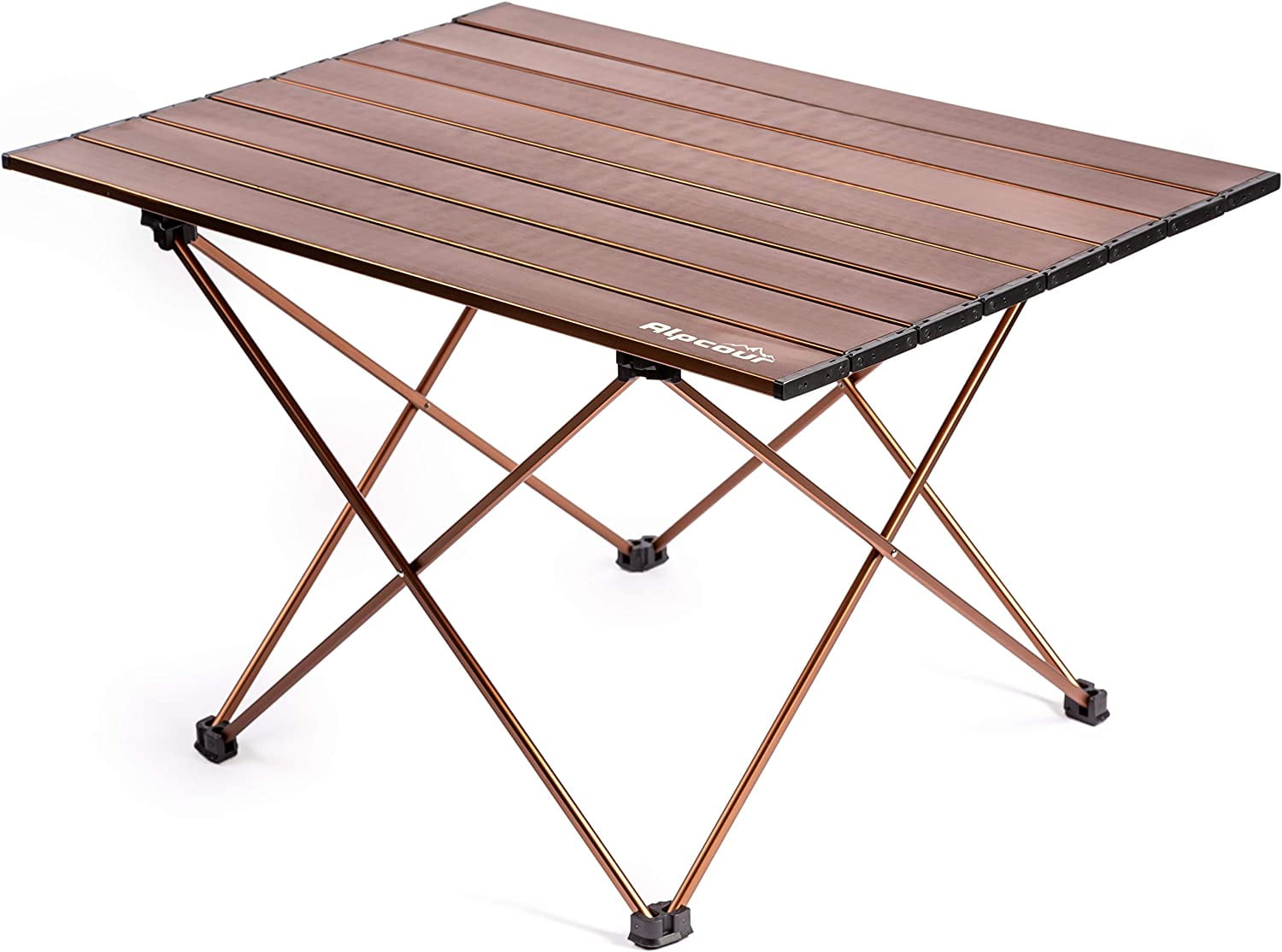 Large Brown Aluminum Folding Camping Table