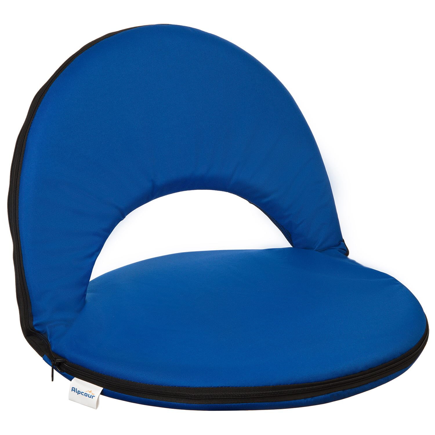 Blank Blue Folding Stadium Seat Bleacher Cushion Portable Sports Chair